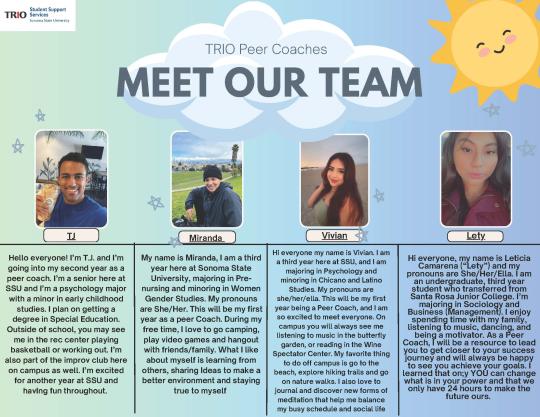 24-25 TRIO Peer Coaches Portraits and Bios